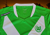 GERMAN BUNDESLIGA VFL WOLFSBURG 2014-2015 DFB-POKAL ZHANG 29 HOME KAPPA JERSEY SHIRT TRIKOT LARGE