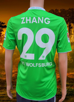 GERMAN BUNDESLIGA VFL WOLFSBURG 2014-2015 DFB-POKAL ZHANG 29 HOME KAPPA JERSEY SHIRT TRIKOT LARGE