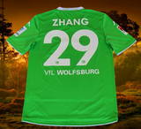 GERMAN BUNDESLIGA VFL WOLFSBURG 2014-2015 DFB-POKAL ZHANG 29 HOME KAPPA JERSEY SHIRT TRIKOT LARGE