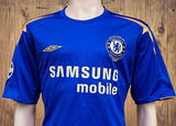 ENGLISH PREMIER CHELSEA 2005-06 PREMIER LEAGUE & FA COMMUNITY SHIELD CHAMPION HOME UMBRO JERSEY SHIRT XL