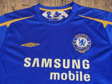 ENGLISH PREMIER CHELSEA 2005-06 PREMIER LEAGUE & FA COMMUNITY SHIELD CHAMPION HOME UMBRO JERSEY SHIRT XL