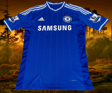 ENGLISH PREMIER CHELSEA 2013-14 UEFA CHAMPIONS LEAGUE SEMI-FINALS FERNANDO TORRES 9 HOME ADIDAS JERSEY SHIRT SMALL/MEDIUM