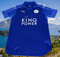 ENGLISH PREMIER LEICESTER CITY FC 2016-2017 COMMUNITY SHIELD LEAGUE RUNNER-UP JAMIE VARDY 9 PUMA HOME JERSEY SHIRT MEDIUM