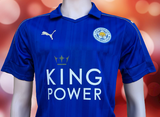 ENGLISH PREMIER LEICESTER CITY FC 2016-2017 COMMUNITY SHIELD LEAGUE RUNNER-UP JAMIE VARDY 9 PUMA HOME JERSEY SHIRT MEDIUM