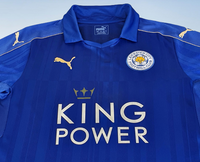 ENGLISH PREMIER LEICESTER CITY FC 2016-2017 COMMUNITY SHIELD LEAGUE RUNNER-UP JAMIE VARDY 9 PUMA HOME JERSEY SHIRT MEDIUM