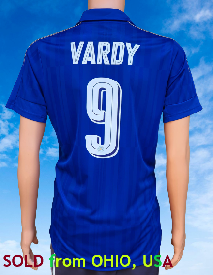 ENGLISH PREMIER LEICESTER CITY FC 2016-2017 COMMUNITY SHIELD LEAGUE RUNNER-UP JAMIE VARDY 9 PUMA HOME JERSEY SHIRT MEDIUM SOLD !!!