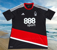 ENGLISH PREMIER NOTTINGHAM FOREST FC 2016-2017 AWAY ADIDAS JERSEY SHIRT LARGE # AP8624