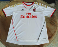 ITALIAN CALCIO AC MILAN 2013-2014 COPPA ITALIA- QUARTER FINALS AWAY SHIRT ADIDAS CLIMACOOL JERSEY MAGLIA MEDIUM