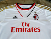 ITALIAN CALCIO AC MILAN 2013-2014 COPPA ITALIA- QUARTER FINALS AWAY SHIRT ADIDAS CLIMACOOL JERSEY MAGLIA MEDIUM