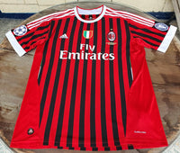 ITALIAN CALCIO AC MILAN 2011-2012 SUPERCOPPA ITALIANA- CHAMPION PATO 7 HOME ADIDAS SHIRT MAGLIA EXTRA LARGE 