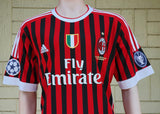 ITALIAN CALCIO AC MILAN 2011-2012 SUPERCOPPA ITALIANA- CHAMPION PATO 7 HOME ADIDAS SHIRT MAGLIA EXTRA LARGE 