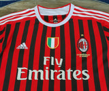 ITALIAN CALCIO AC MILAN 2011-2012 SUPERCOPPA ITALIANA- CHAMPION PATO 7 HOME ADIDAS SHIRT MAGLIA EXTRA LARGE 