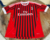 ITALIAN CALCIO AC MILAN 2011-2012 SUPERCOPPA ITALIANA- CHAMPION IBRAHIMOVIC 11 HOME ADIDAS SHIRT MAGLIA LARGE  CODE # V13457