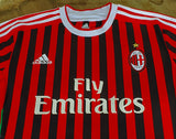 ITALIAN CALCIO AC MILAN 2011-2012 SUPERCOPPA ITALIANA- CHAMPION IBRAHIMOVIC 11 HOME ADIDAS SHIRT MAGLIA LARGE  CODE # V13457