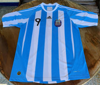 ARGENTINA 2010 WORLD CUP QUARTER-FINAL HIGUAIN 9 ADIDAS JERSEY SHIRT CAMISETA MEDIUM