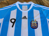 ARGENTINA 2010 WORLD CUP QUARTER-FINAL HIGUAIN 9 ADIDAS JERSEY SHIRT CAMISETA MEDIUM