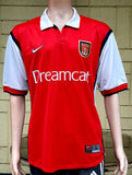 ENGLISH PREMIER ARSENAL FC 1999-2000  FA CHARITY SHIELD CHAMPION & UEFA RUNNERS-UP BERGKAMP 10 JERSEY NIKE HOME SHIRT CAMISETA LARGE