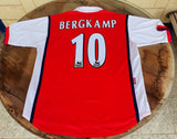 ENGLISH PREMIER ARSENAL FC 1999-2000  FA CHARITY SHIELD CHAMPION & UEFA RUNNERS-UP BERGKAMP 10 JERSEY NIKE HOME SHIRT CAMISETA LARGE