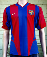 SPANISH LA LIGA BARCELONA FC 2002-2003 UEFA CHAMPIONS LEAGUE QUARTER FINALS VINTAGE INIESTA 34 JERSEY NIKE SHIRT 