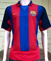 SPANISH LA LIGA BARCELONA FC 2003-2004 LA LIGA 2ND LEGENDARY RONALDINHO 10 JERSEY NIKE SHIRT CAMISETA MEDIUM