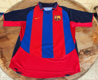 SPANISH LA LIGA BARCELONA FC 2003-2004 LA LIGA 2ND LEGENDARY RONALDINHO 10 JERSEY NIKE SHIRT CAMISETA MEDIUM