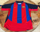 SPANISH LA LIGA BARCELONA FC 2003-2004 LA LIGA 2ND LEGENDARY RONALDINHO 10 JERSEY NIKE SHIRT CAMISETA MEDIUM