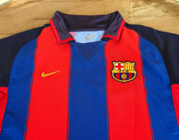 SPANISH LA LIGA BARCELONA FC 2003-2004 LA LIGA 2ND LEGENDARY RONALDINHO 10 JERSEY NIKE SHIRT CAMISETA MEDIUM