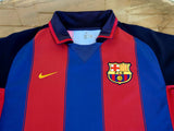 SPANISH LA LIGA BARCELONA FC 2003-2004 LA LIGA 2ND LEGENDARY RONALDINHO 10 JERSEY NIKE SHIRT CAMISETA MEDIUM