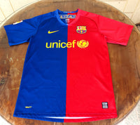 SPANISH LA LIGA BARCELONA FC 2008-2009 TREBLE JERSEY NIKE SHIRT CAMISETA SMALL CODE # 286784-655