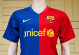 SPANISH LA LIGA BARCELONA FC 2008-2009 TREBLE JERSEY NIKE SHIRT CAMISETA SMALL CODE # 286784-655