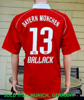 GERMAN BUNDESLIGA BAYERN MUNICH 2005-2006 BUNDESLIGA & DFB-POKAL CHAMPION JERSEY ADIDAS BALLACK 13 SHIRT TRIKOT LARGE/ CODE # 984258  SOLD!!