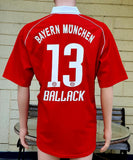 GERMAN BUNDESLIGA BAYERN MUNICH 2005-2006 BUNDESLIGA & DFB-POKAL CHAMPION JERSEY ADIDAS BALLACK 13 SHIRT TRIKOT LARGE/ CODE # 984258