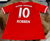 GERMAN BUNDESLIGA BAYERN MUNICH 2013-2014 UEFA SUPER CUP CHAMPION ADIDAS ROBBEN JERSEY LARGE  SOLD OUT!