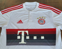 GERMAN BUNDESLIGA BAYERN MUNICH 2015-2016 BUNDESLIGA & DFB POKAL CHAMPION ADIDAS AWAY JERSEY SMALL