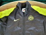 GERMAN BUNDESLIGA BORUSSIA DORTMUND 1997-98 INTERCONTINENTAL CUP CHAMPION NIKE VINTAGE TRAINING TRACK JACKET MEDIUM/SMALL - vintage soccer jersey