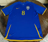 BRAZIL 2008-2010 WORLD CUP IN SOUTH AFRICA AWAY KAKA 8 JERSEY SIZE LARGE / code # 258950-493