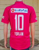 JAPAN J-LEAGUE CEREZO OSAKA 2014-2015 HOME QUARTER FINAL FORLAN JERSEY MIZUNO SHIRT LARGE