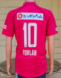 JAPAN J-LEAGUE CEREZO OSAKA 2014-2015 HOME QUARTER FINAL FORLAN JERSEY MIZUNO SHIRT LARGE