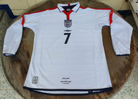 ENGLAND 2004 UEFA EURO QUARTER-FINAL REVERSIBLE JERSEY UMBRO BECKHAM 7 SHIRT MEDIUM/ MODEL # 00686186