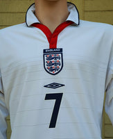 ENGLAND 2004 UEFA EURO QUARTER-FINAL REVERSIBLE JERSEY UMBRO BECKHAM 7 SHIRT MEDIUM/ MODEL # 00686186