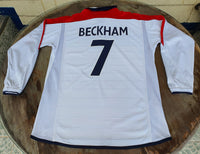 ENGLAND 2004 UEFA EURO QUARTER-FINAL REVERSIBLE JERSEY UMBRO BECKHAM 7 SHIRT MEDIUM/ MODEL # 00686186