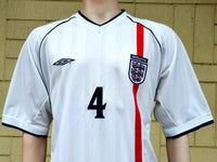 ENGLAND 2001-2002 WORLD CUP QUARTER FINALS HOME SHIRT GERRARD 4 UMBRO JERSEY EXTRA LARGE 