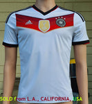 GERMANY 2014 WORLD CUP CHAMPION 4TH TITLE IN BRAZIL HOME JERSEY ADIDAS SHIRT TRIKOT MEMORABILIA COLLECTIBLE 13-14 YRS OLD YOUTH or WOMEN / CODE # M35023  SOLD OUT!