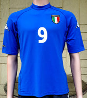 ITALY 2000 EURO FINALS CUP KAPPA SPANDEX JERSEY INZAGHI 9 SHIRT MAGLIA CAMISETA LARGE