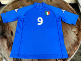 ITALY 2000 EURO FINALS CUP KAPPA SPANDEX JERSEY INZAGHI 9 SHIRT MAGLIA CAMISETA LARGE