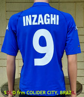 ITALY 2000 EURO FINALS CUP KAPPA SPANDEX JERSEY INZAGHI 9 SHIRT MAGLIA CAMISETA LARGE  SOLD!!!