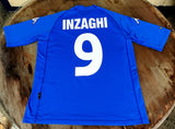 ITALY 2000 EURO FINALS CUP KAPPA SPANDEX JERSEY INZAGHI 9 SHIRT MAGLIA CAMISETA LARGE