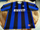 ITALIAN CALCIO INTER MILAN 2000-01 COPPA ITALIA QUARTER FINALS HOME NIKE SHIRT MAGLIA LARGE    SOLD !!!