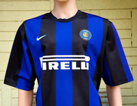 ITALIAN CALCIO INTER MILAN 2000-01 COPPA ITALIA QUARTER FINALS HOME NIKE SHIRT MAGLIA LARGE    SOLD !!!