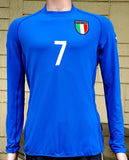 ITALY 2002 WORLD CUP QUALIFICATION DEL PIERO JERSEY SHIRT MAGLIA  KAPPA SPANDEX  CAMISETA  EXTRA LARGE